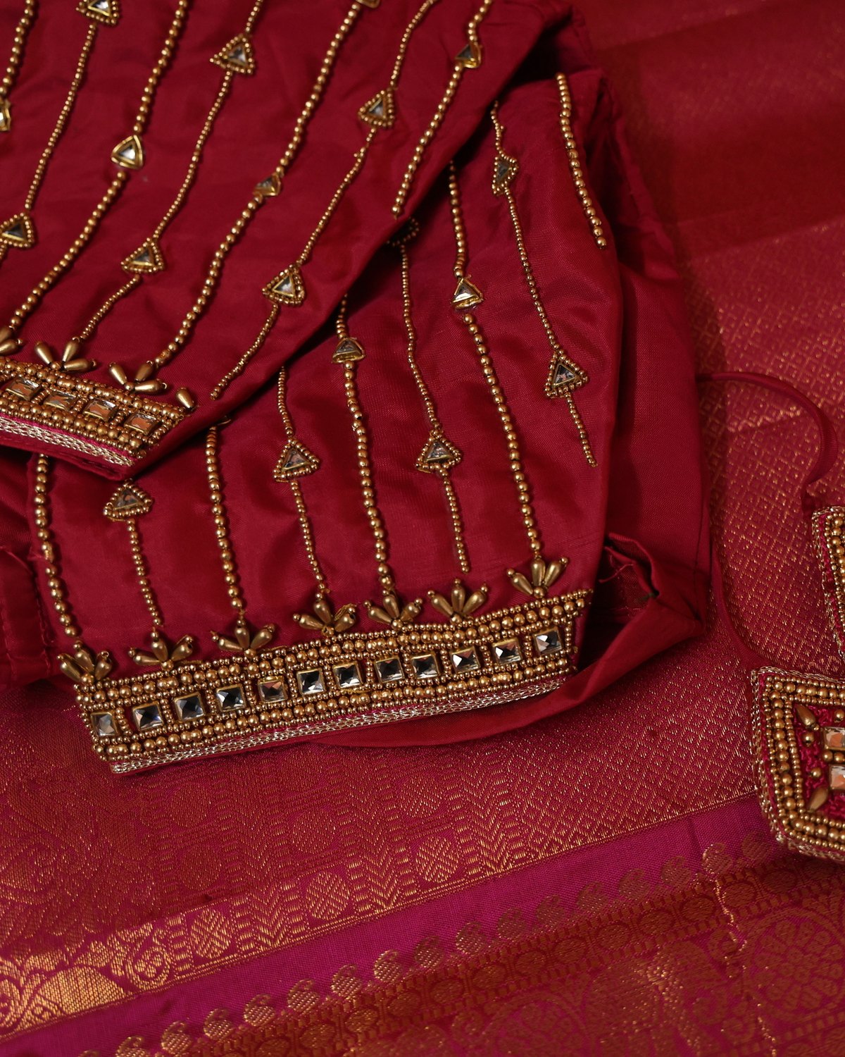 Banarasi Katan Silk Saree, Maroon